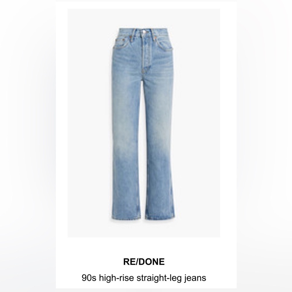 NEW RE/DONE women’s blue jeans high rise straight size 25.